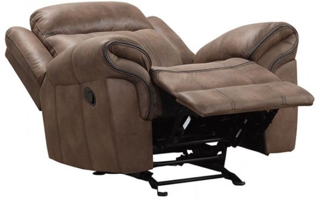 Furniture of America® Agata Brown Manual Glider Recliner-2