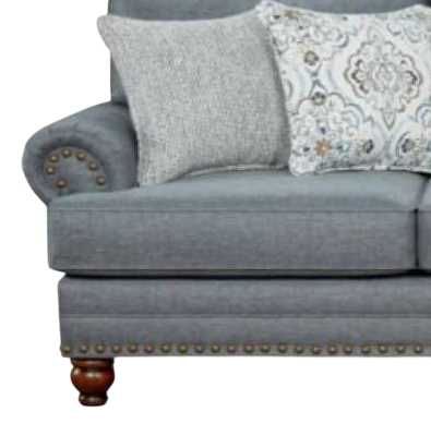 Fusion Furniture Bates Charcoal Gray Loveseat-1