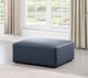 Meridian Furniture Cube Navy Vegan Leather Ottoman-4