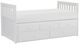 Mazin Furniture Galen White Twin/Twin Youth Captains Bed With Trundle-4