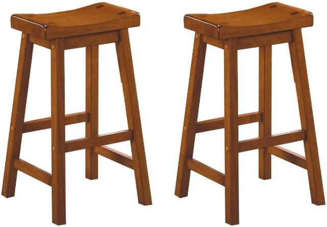 Homelegance® Saddleback Oak Pub Height Stool-2