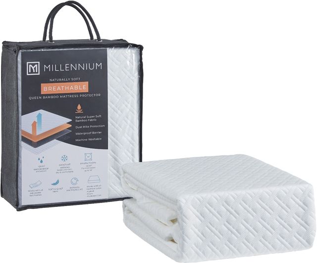 Sierra Sleep® By Ashley® 4-Piece White Basic Queen Mattress Protector Set-0