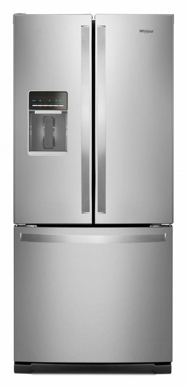 Réfrigérateur à portes françaises de 30 po Whirlpool® de 19.7 pi³ - Acier inoxydable résistant aux traces de doigts