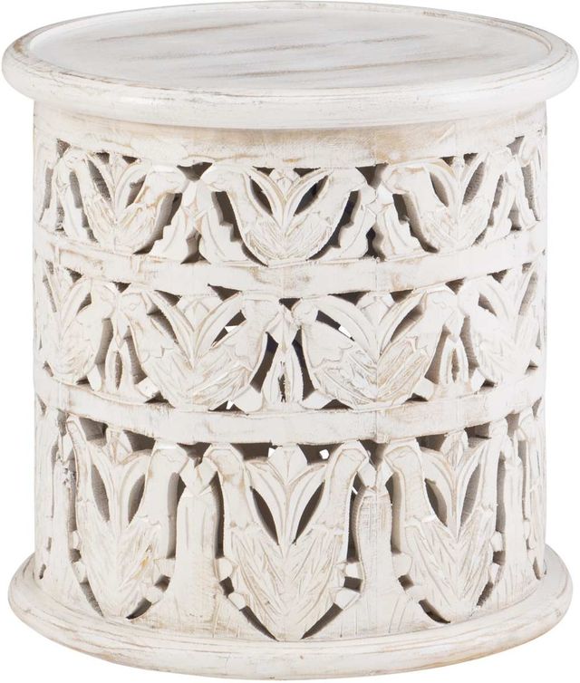 Powell® Indie White Side Table-0