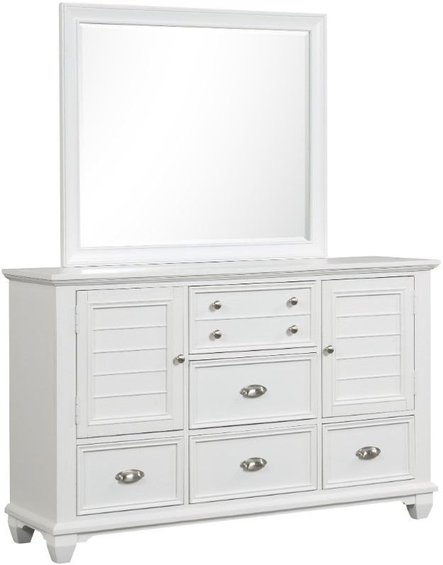 New Classic® Home Furnishings Jamestown 4-Piece White Queen Panel Storage Bedroom Set-3