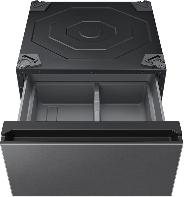 Samsung Bespoke AI 27" W x 15" H Dark Steel Laundry Pedestal with Storage Drawer-1