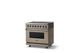 Viking® 5 Series 36" Nantucket Pro Style Induction Range with Polished Chrome Trim-2