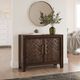 Jofran Inc. Gramercy Dark Chevron 2-Door Accent Cabinet-1