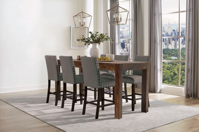 Coaster® Kentfield 2-Piece Grey/Antique Noir Solid Back Counter Stools-3
