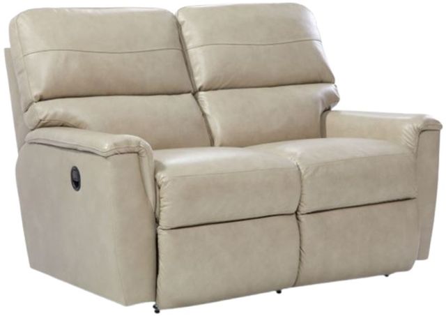 La-Z-Boy® Ava Ivory Leather Manual Reclining Loveseat-0