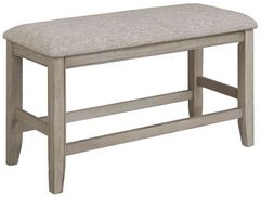 Crown Mark Fulton Beige/Gray Counter Height Bench