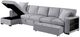 Homelegance® Pompano 3-Piece Gray Left-Arm Facing Sectional with Chaise-4