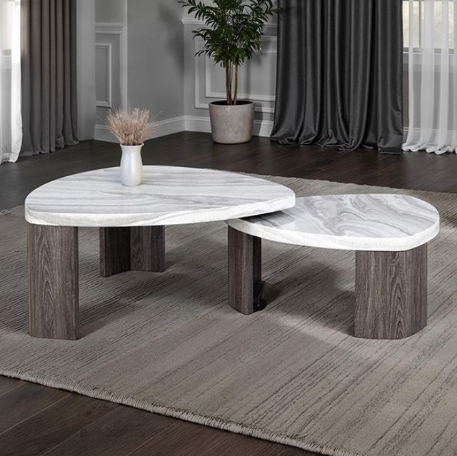 Furniture of America® Levis Gray Nesting Cocktail Table-2