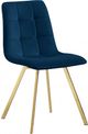 Meridian Furniture Annie Navy/Gold Velvet Dining Chair-0