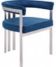 Meridian Furniture Marcello 2-Piece Navy/Brushed Chrome Velvet Dining Chair-0