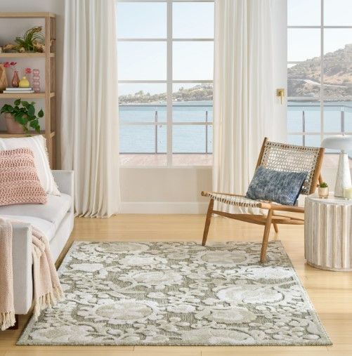 Nourison Home™ Aloha Ivory Sage 5'x8' Style 2 Area Rug-1