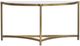 Magnussen Home® Cassidy Volakas Classic Demilune Sofa Table with Aged Brass Base-4