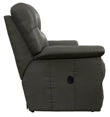 La-Z-Boy® James Charcoal Leather Manual Reclining Loveseat-2