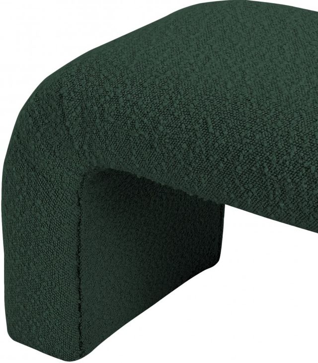Meridian Furniture Niagara Green 28" Boucle Fabric Bench-3