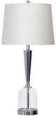 StyleCraft Clear Seeded/Gray/Stainless Steel Table Lamp-0