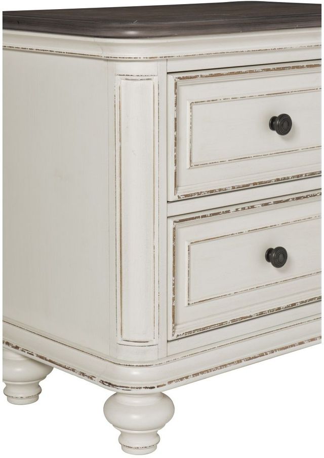 Mazin Furniture Baylesford Antique White Nightstand-2