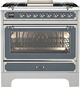 Ilve Décor 36” Blue Gray Pro Style Dual Fuel Range with 6 Burners and Griddle-0
