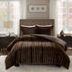 Olliix by Madison Park Duke Chocolate Full/Queen Faux Fur Comforter Mini Set-0