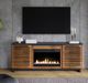 Legends Home Graceland Black/Bourbon 69" Fireplace Console-1