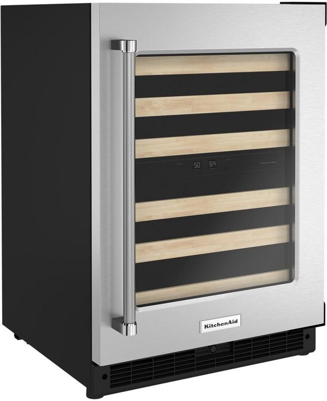 KitchenAid® 24" Stainless Steel Wine Cooler-2