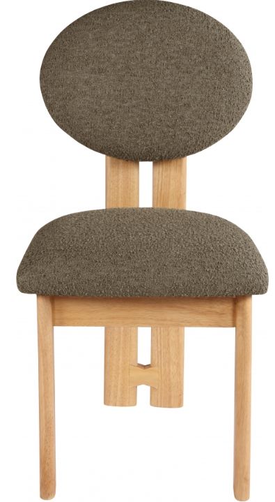 Meridian Furniture Napa Olive/Natural Boucle Upholstered Dining Chair-1