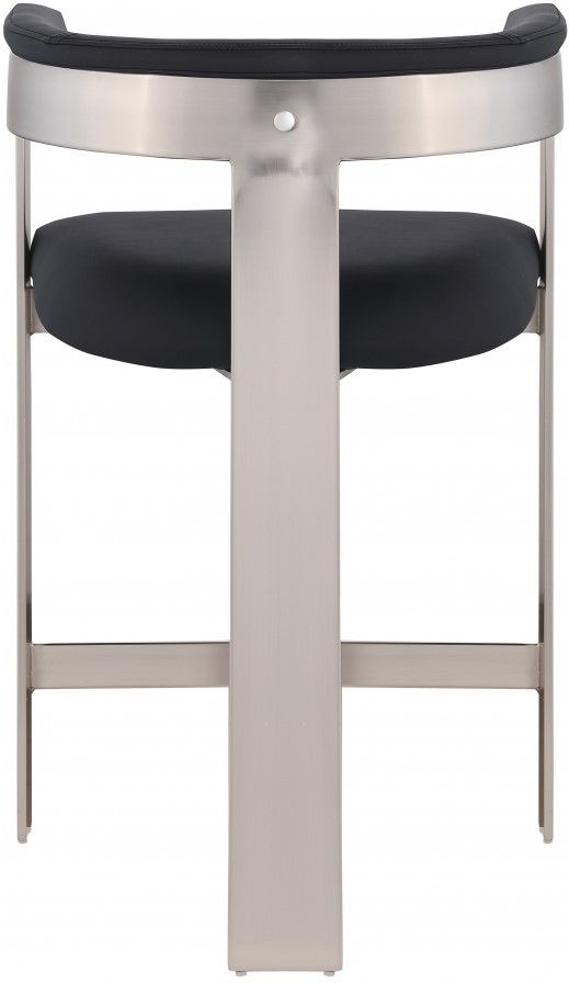 Meridian Furniture Romeo Black Vegan Leather Counter Stool-1