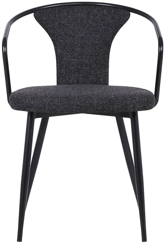 Armen Living Francis Black Dining Arm Chair-2