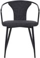 Armen Living Francis Black Dining Arm Chair-2