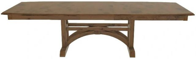 Mavin Customizable 38" x 84" Boat Extendable Dining Table with 18" Leaf-1