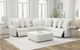 Catnapper® Majesty White Castered Cocktail Ottoman-4