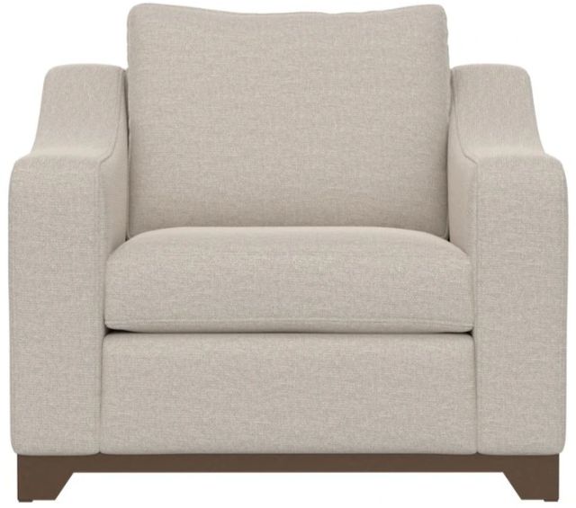 International Furniture Direct Natural Parota Ivory Arm Chair-2