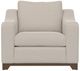 International Furniture Direct Natural Parota Ivory Arm Chair-2
