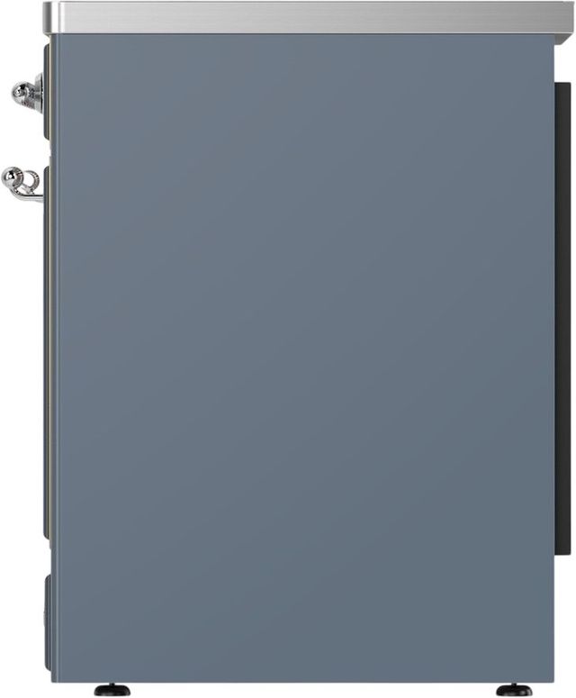 Ilve® Majestic III 30" Blue Gray Pro Style Induction Range with Triple Glass Door and Chrome Trim-3