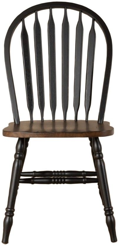 Liberty Furniture Carolina Crossing Antique Honey/Black Windsor Side Chair-2
