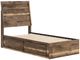 Signature Design by Ashley® Chirason Brown Youth Twin 2-Drawer Storage Panel Bed-0
