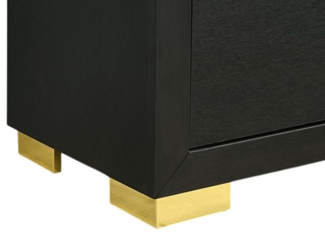 Furniture of America® Latimer Black Nightstand-2