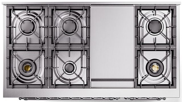Ilve® Nostalgie II Series 48" Emerald Green Pro Style Dual Fuel Range-2