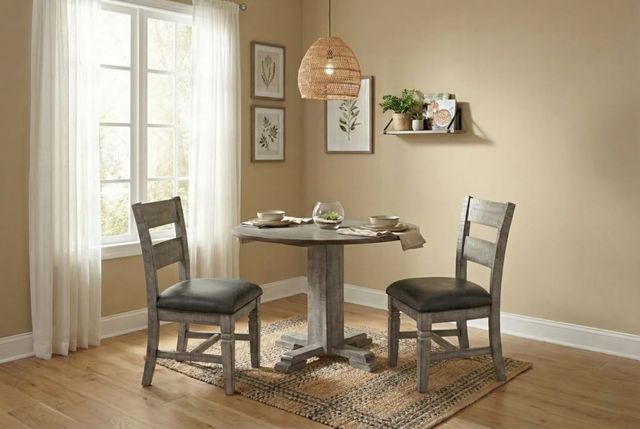Sunny Designs™ Homestead Hills Tobacco Leaf Drop Leaf Table with Alpine Gray Base-1