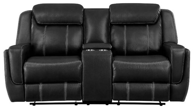 Homelegance® Littleton Blue Double Manual Reclining Loveseat-2