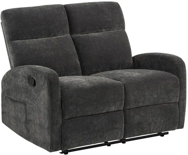 Coaster® Hamilton Charcoal Gray Manual Reclining Loveseat-0