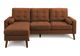 Monarch Specialties Inc. Rust 85" Sofa Lounger and Reversible Chaise with 2 Pillows-0