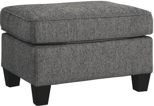 Benchcraft® Agleno 2-Piece Charcoal Chair and Ottoman Set-2