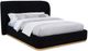 Coaster® Blaire Black Eastern King Upholstered Platform Panel Bed-3
