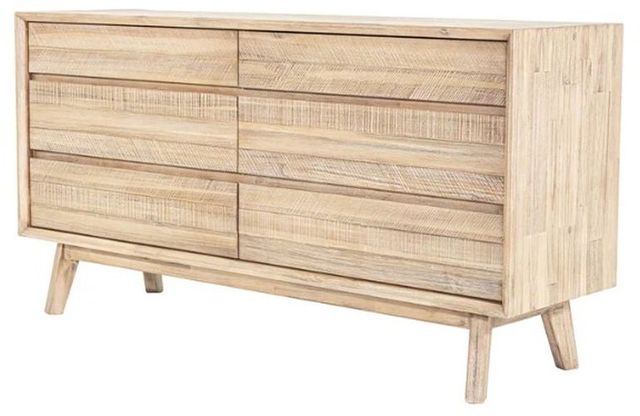 LH Home Gia Light Driftwood 6-Drawer Dresser-0