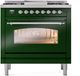 Ilve® Nostalgie II Series 36" Emerald Green Pro Style Dual Fuel Range-1